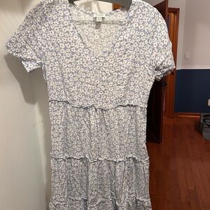 J. Crew Blue and White Floral Dress